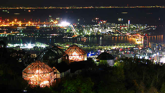 布引ハーブ園と神戸の夜景