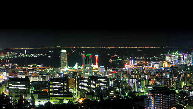 ビーナスブリッジから見る神戸の夜景